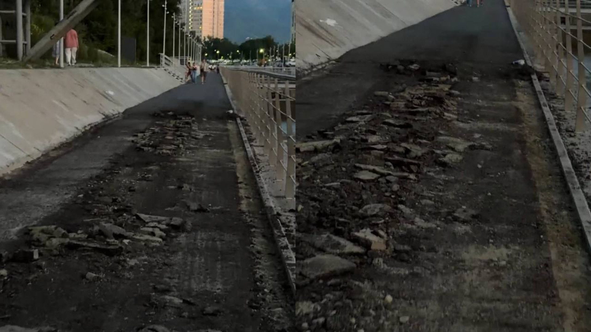 В акимате объяснили, почему на Большой Алматинке в третий раз перекладывают асфальт