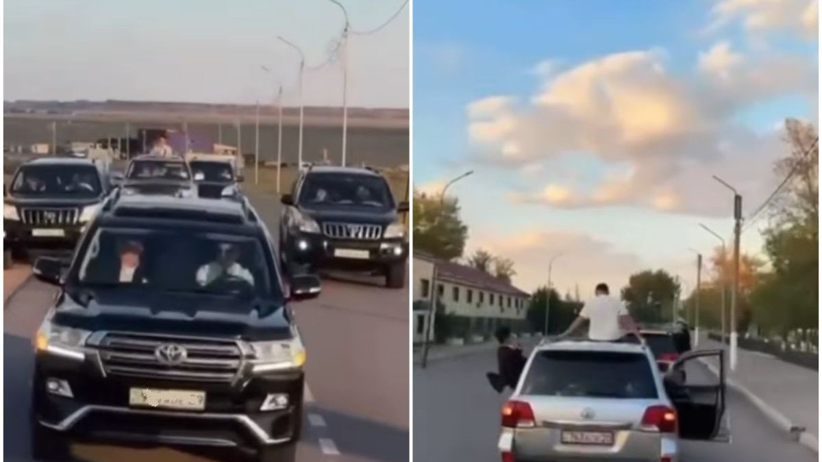 В Ұлытау наказали участников свадебного кортежа на элитных авто