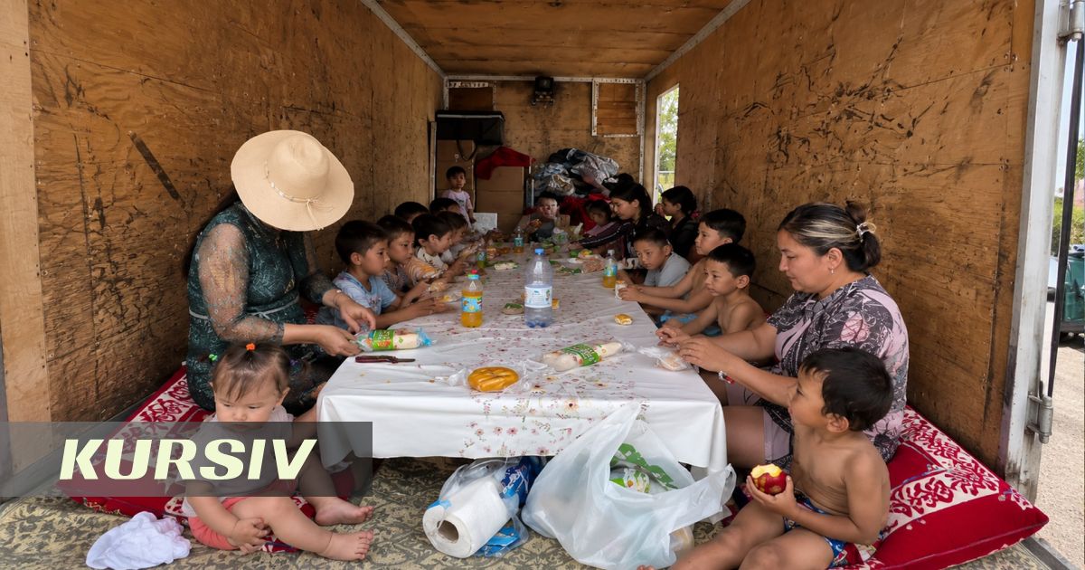 Многодетный отец из Атырау превратил авто в дом на колесах для поездки с детьми