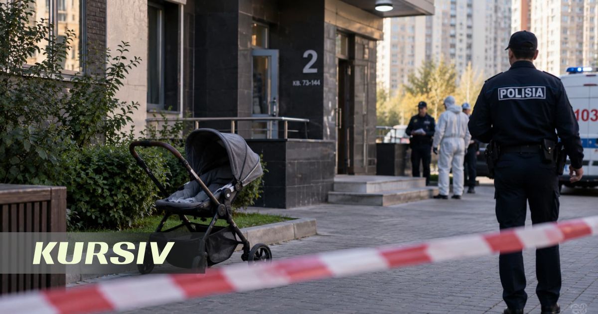 Астанада әйел 15-қабаттан құлап, екі жасар бала отырған арбаға түсті