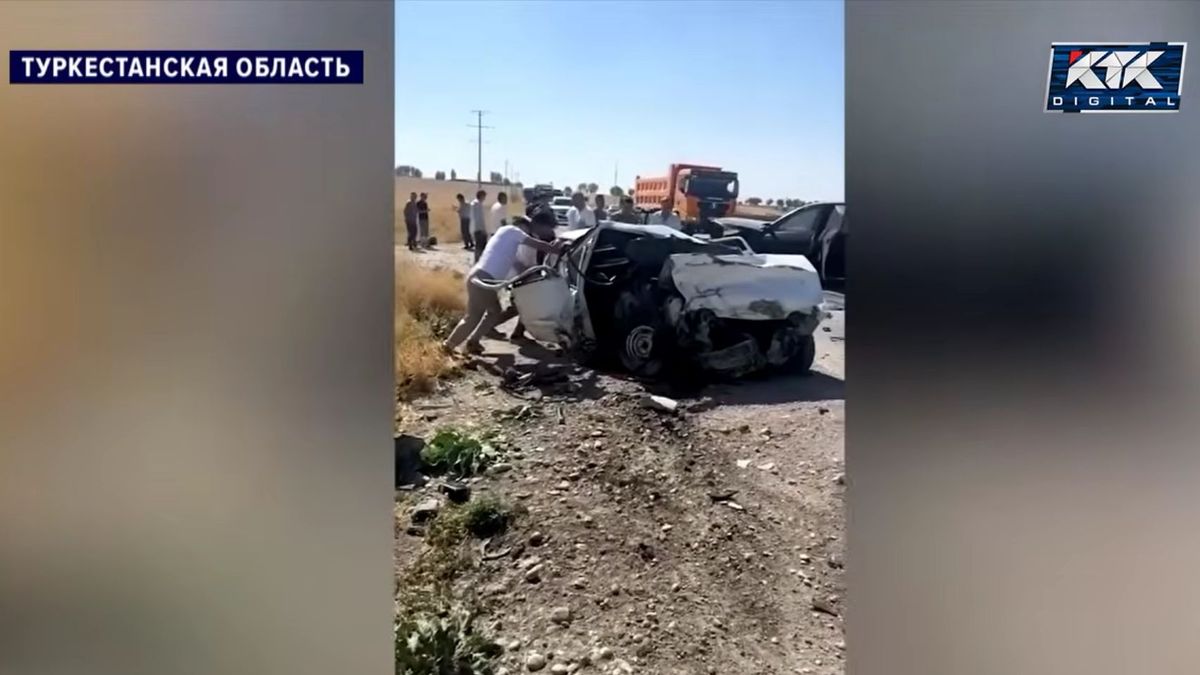 Два человека погибли в лобовом ДТП в Туркестанской области