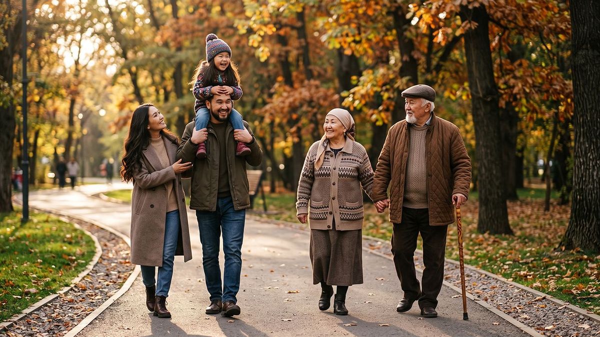 Казахстанцы дарят пожилым родителям тонометры, трости и витамины «50+»