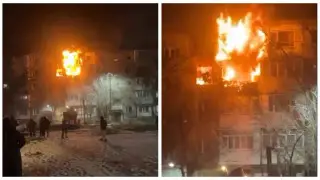 Шахтинскіде бес қабатты үйде жарылыс болды: 8 адам зардап шекті