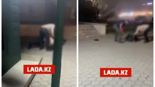 Ақтаудағы танымал мейрамхана маңындағы қатыгез соққы видеоға түсіп қалды