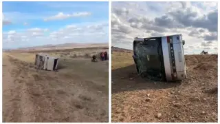 Қарағанды облысында вахталық автобус аударылып, жолаушылар тікұшақпен эвакуацияланды