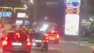 Алматыда Аль-Фараби даңғылындағы жаңа жарыс жолдары видеоға түсіп қалды