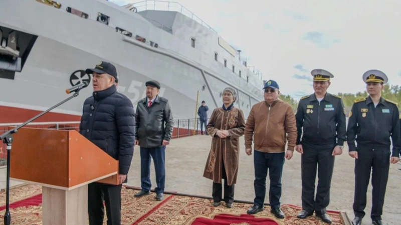 Қазақстанның ең ірі кемесі Каспий теңізіне шығарылды