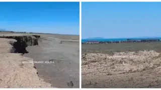 Алакөл жағалауындағы үлкен шұңқыр қазақстандықтардың наразылығын тудырды